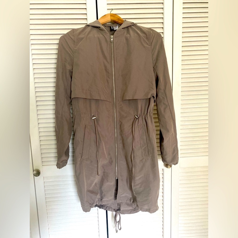 H&M hooded light trench coat